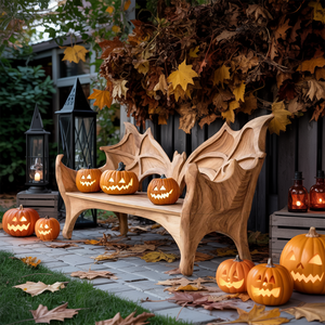 Mid Century Live Edge Outdoor Bench For Patio And Garden Design