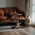Handcrafted Solid Wood End Table For Living Room Spooky Fall Accent