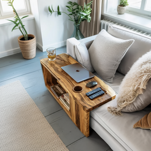 Rustic Live Edge Side Table For Warm Home Interior
