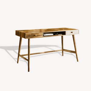 Mid Century Desk With Drawer For Home Office And Workspace