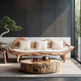 Modern Sofa With Sculptural Frame For Living Room Or Lounge