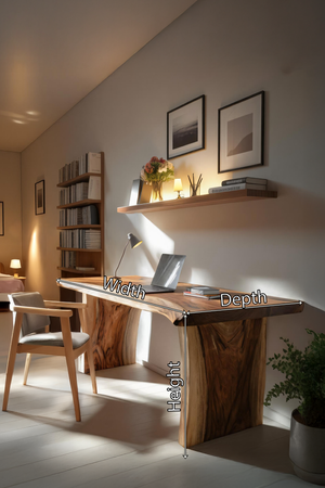 Farmhouse Wooden Desk For Home Workspace And Decor
