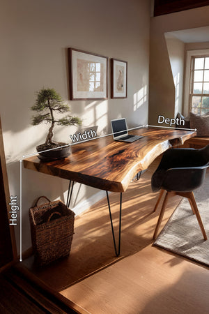 Handcrafted Solid Wood Desk For Bedroom Decor