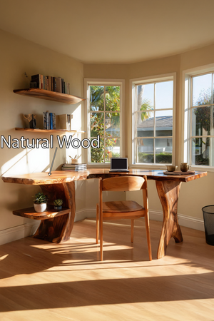 Mid Century Wooden Work Desk For Home Office Interior Design