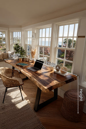 Mid Century Solid Wood Tabletop For Living Room Decor