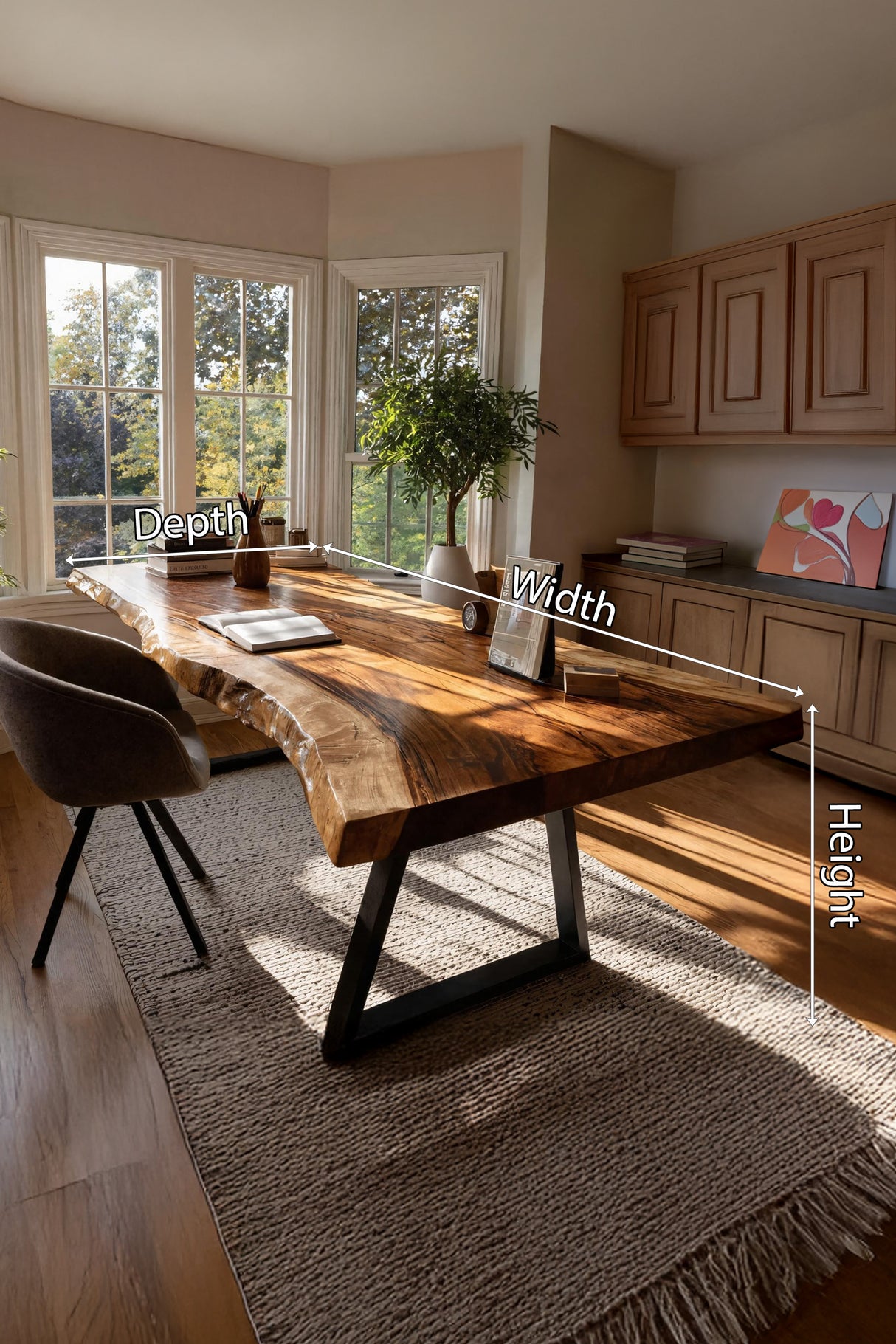 Farmhouse Solid Wood Tabletop For Bedroom Design