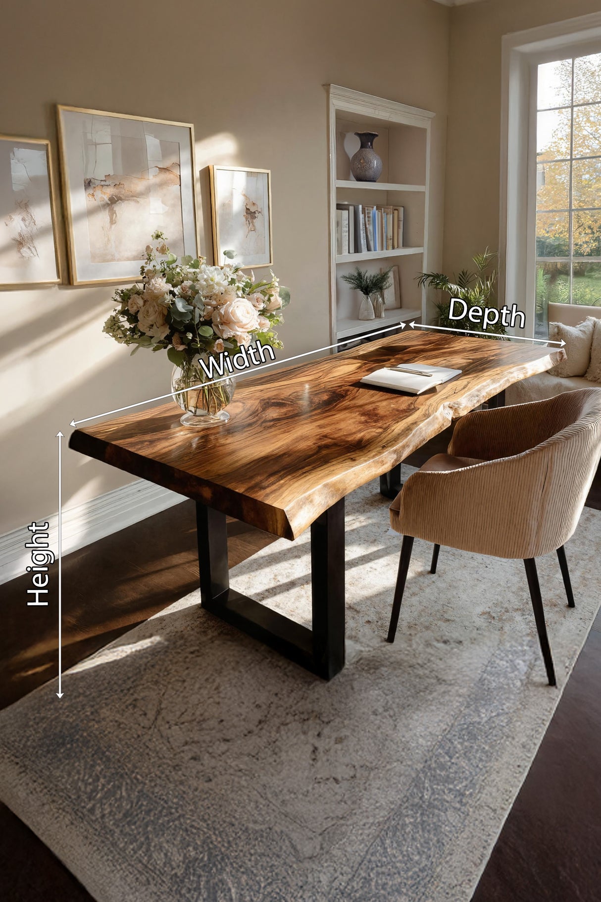 Farmhouse Solid Wood Desk For Classic Decor