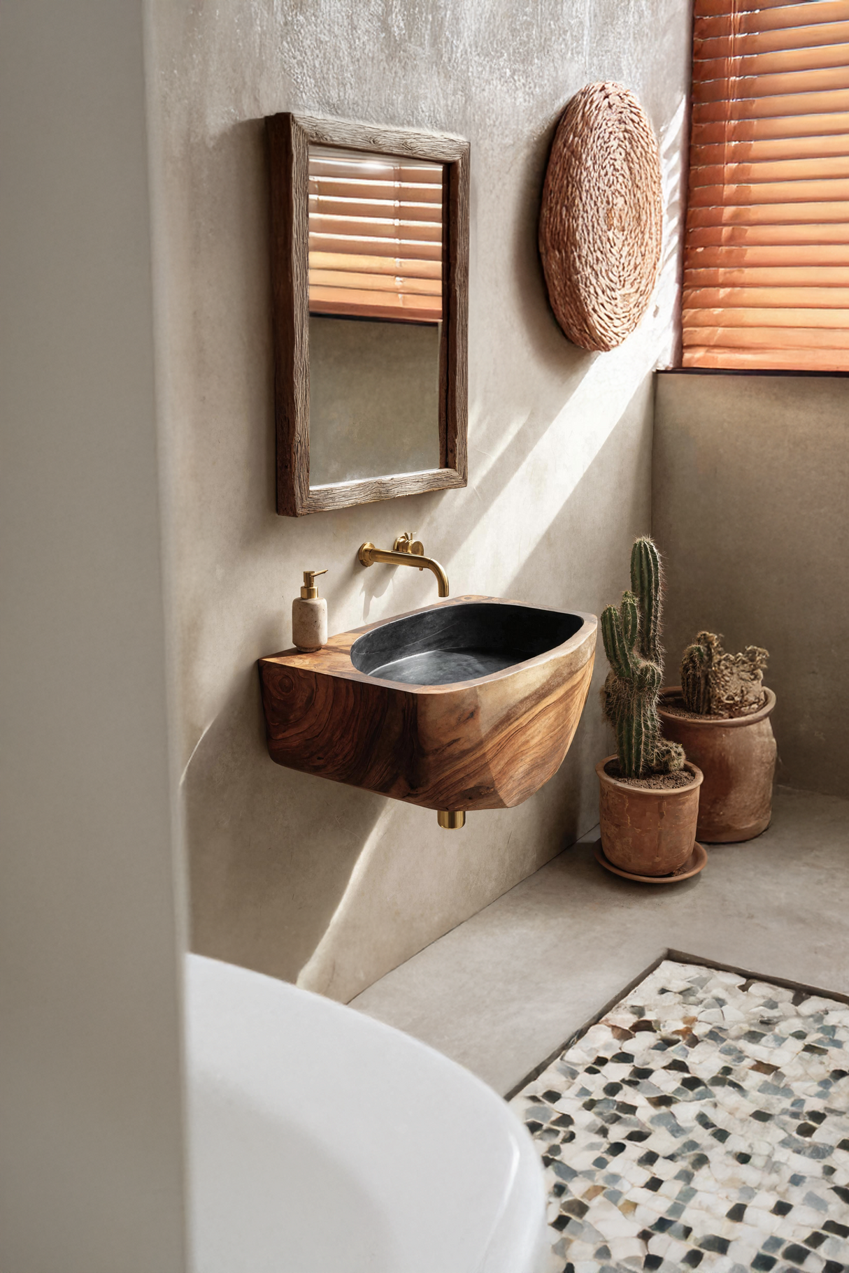 Modern Solid Wood Vanity Sink For Minimalist Bathroom Design