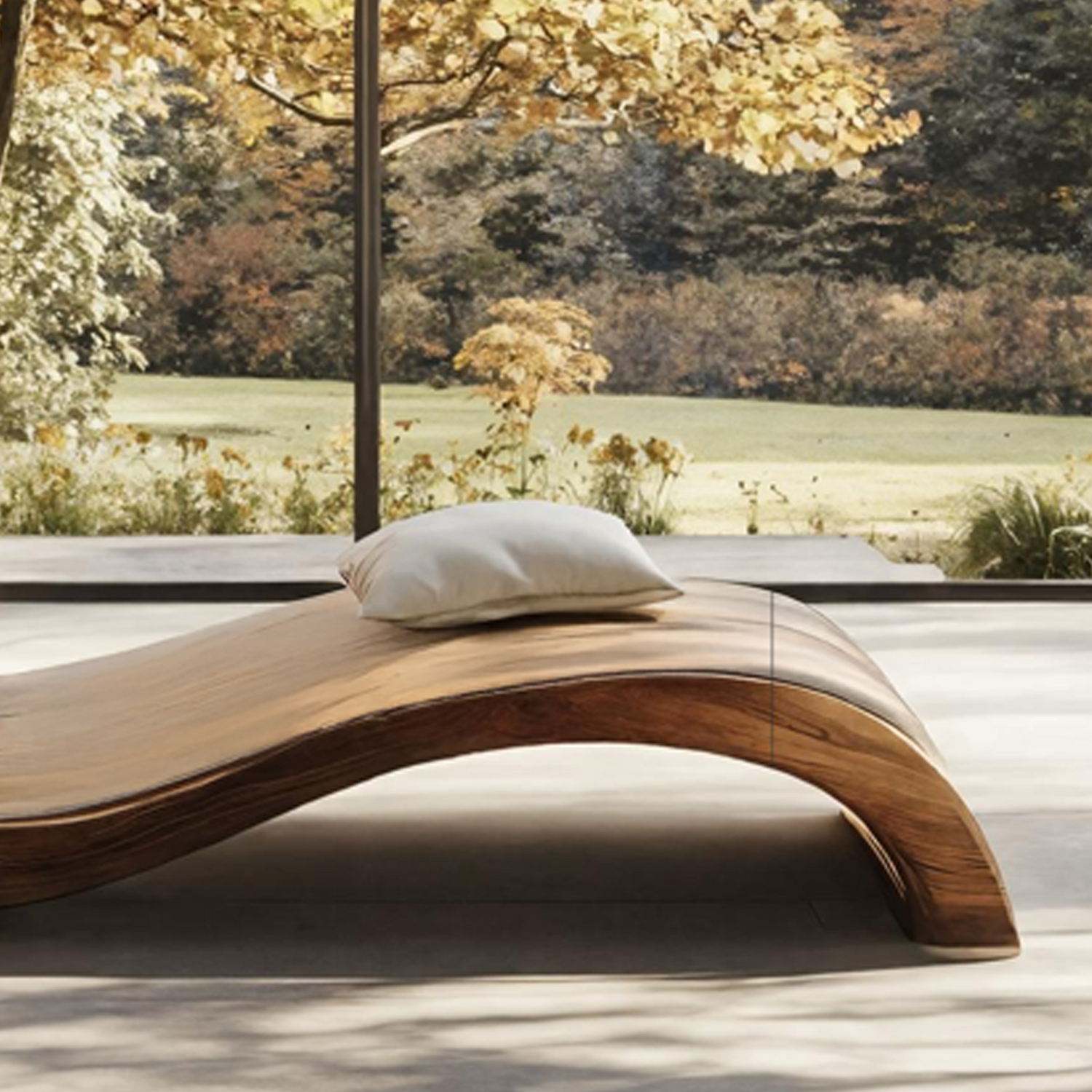 Mid Century Handcrafted Wooden Daybed For Living Room Furniture