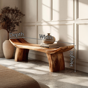 Solid Wood Entryway Bench For Foyer And Hallway Spaces