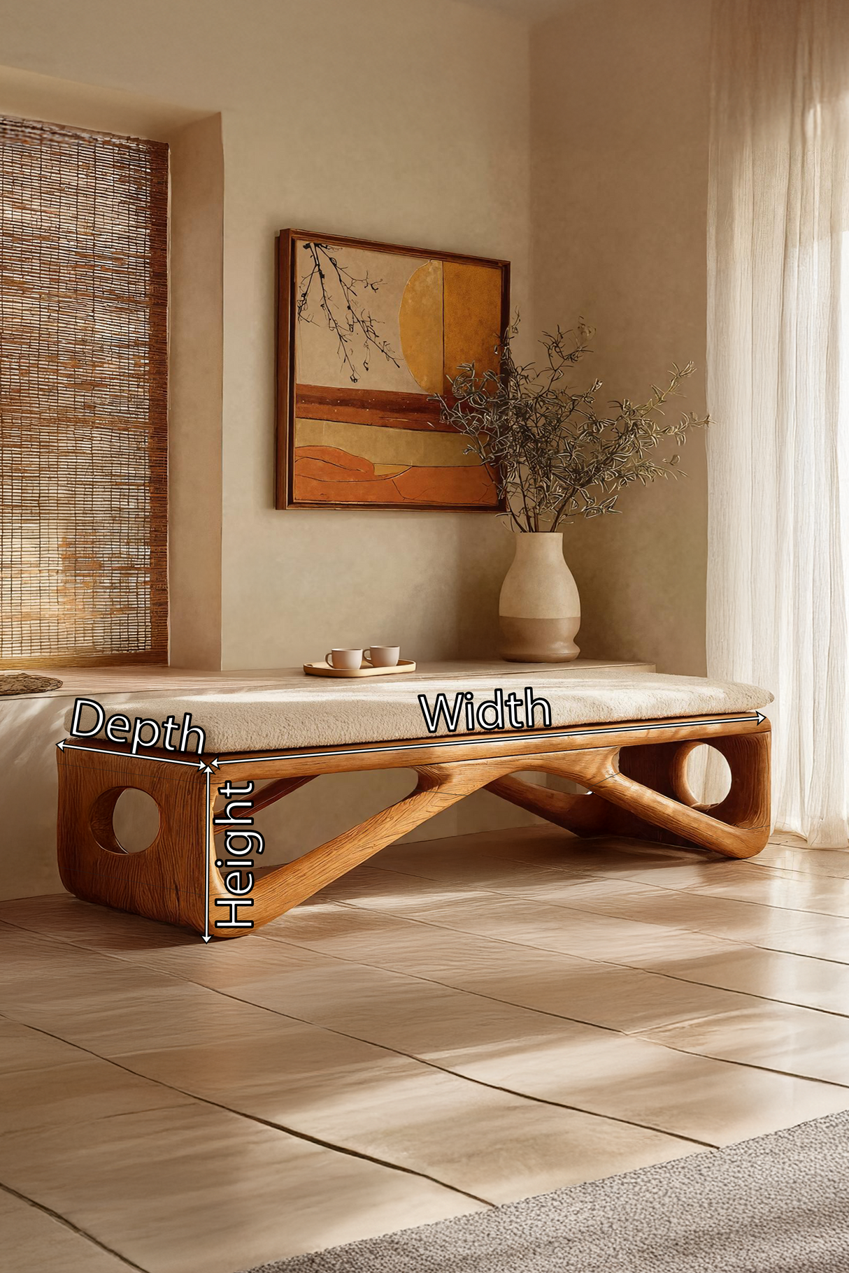 Farmhouse Wooden Bench For Cozy Bedroom Corners