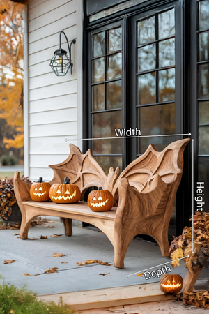 Mid Century Live Edge Outdoor Bench For Patio And Garden Design
