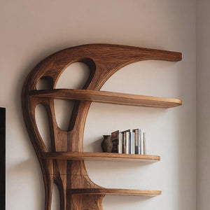 Modern Organic Bookshelf For Living Room Interior Decor