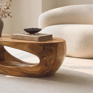 Mid Century Sculptural Coffee Table For Living Room