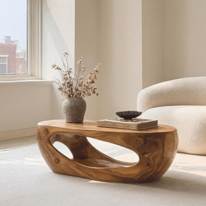 Mid Century Sculptural Coffee Table For Living Room