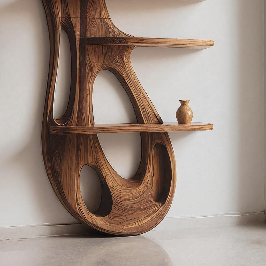 Modern Organic Bookshelf For Living Room Interior Decor