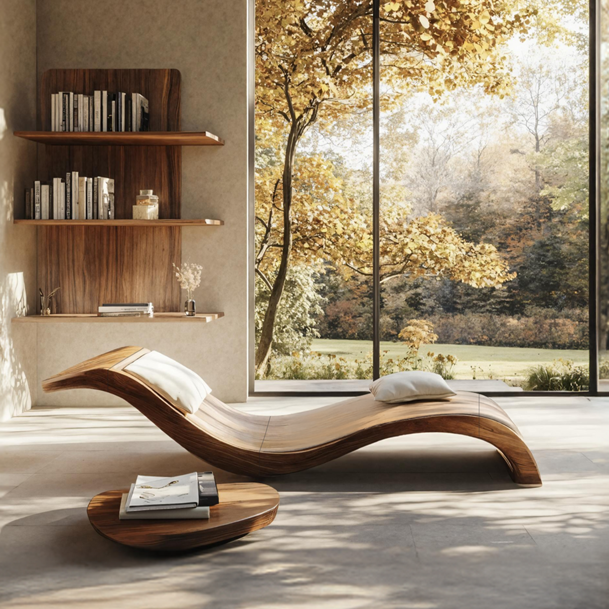 Mid Century Handcrafted Wooden Daybed For Living Room Furniture