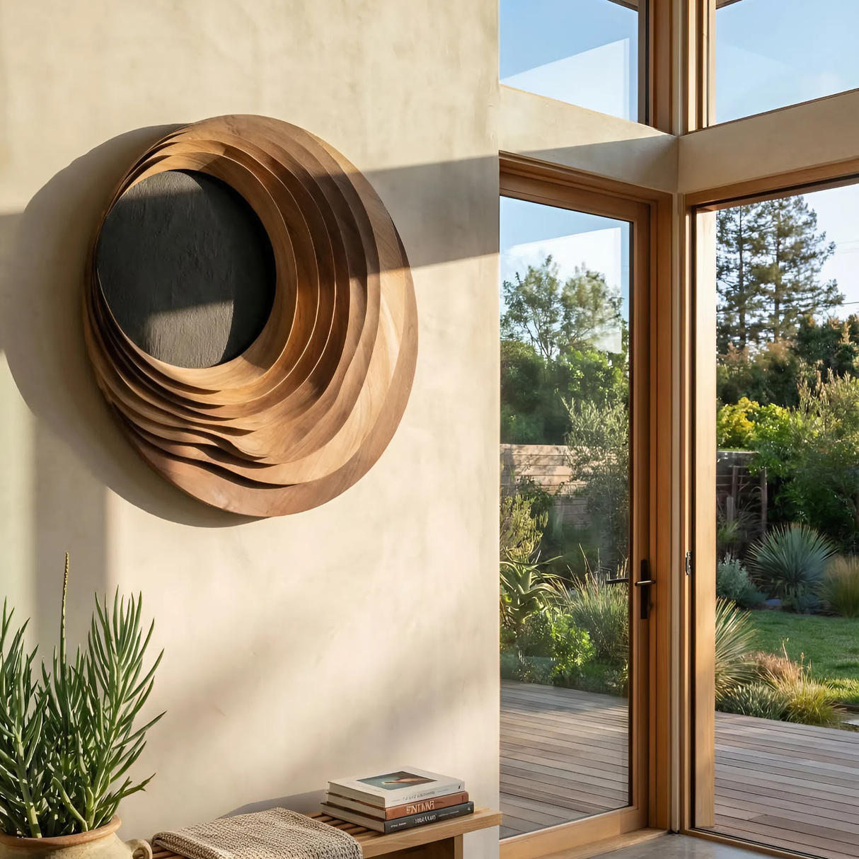 Minimalist Sculptural Wall Sculpture For Bedroom Display