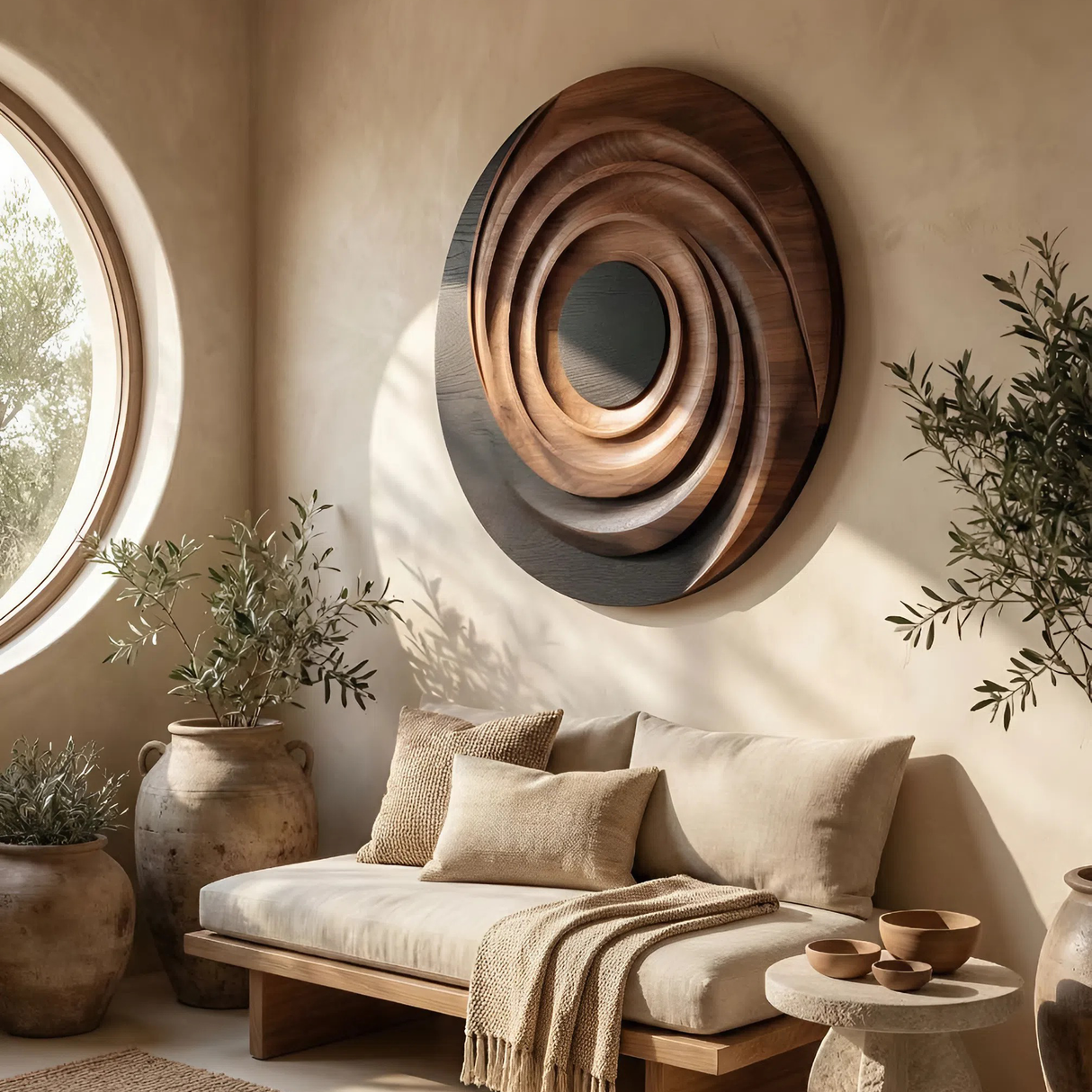 Modern Flowing Wall Sculpture For Living Room Display