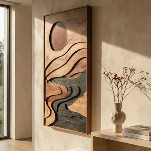Mid Century Flowing Wall Decor For Entryway Accent