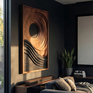 Minimalist Organic Wall Sculpture For Bathroom Decor