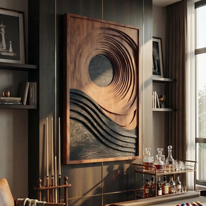Minimalist Organic Wall Sculpture For Bathroom Decor