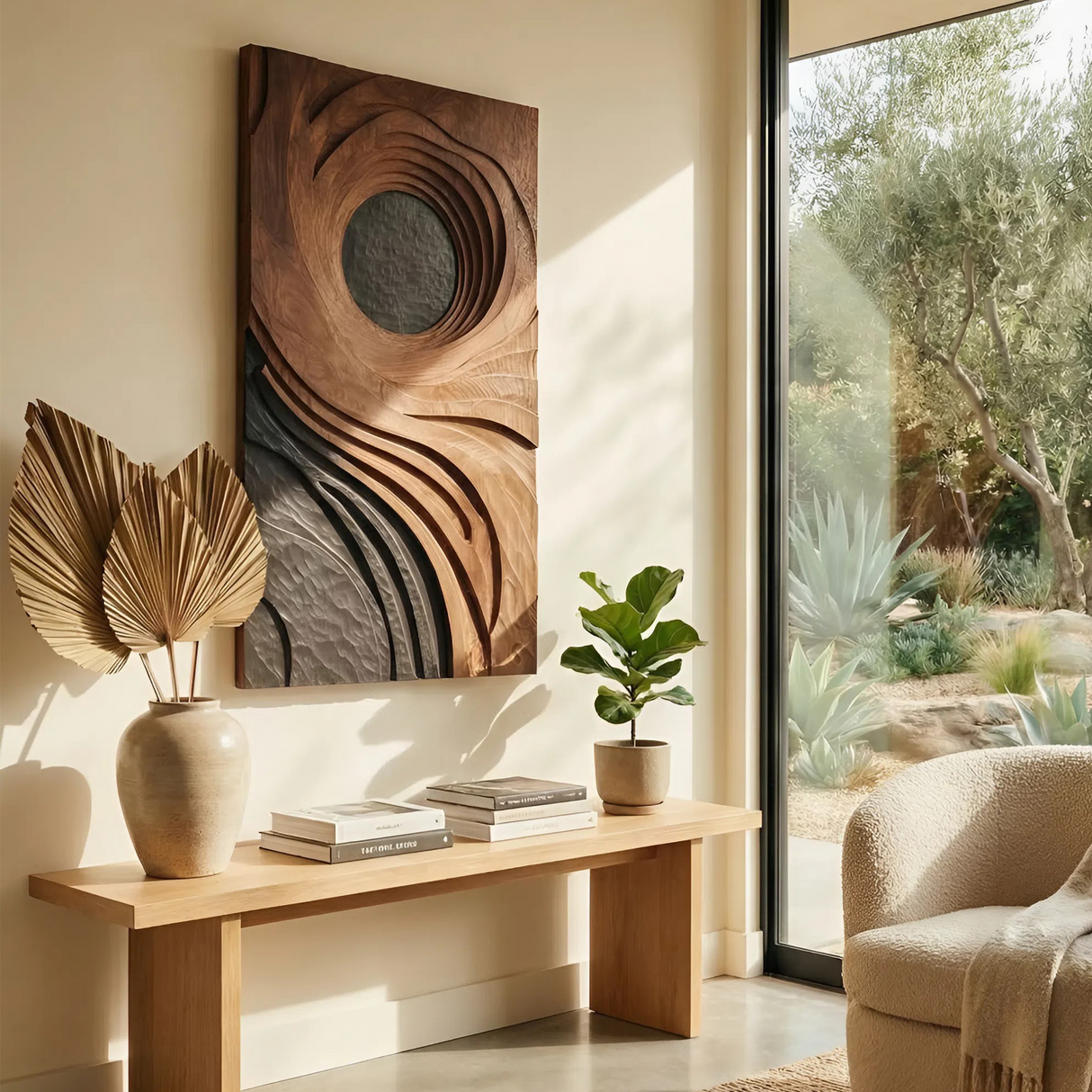 Mid Century Abstract 3D Wall Art For Lounge Decor