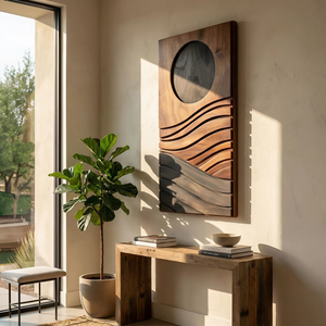 Mid Century Abstract Wall Decor For Living And Entry Accent