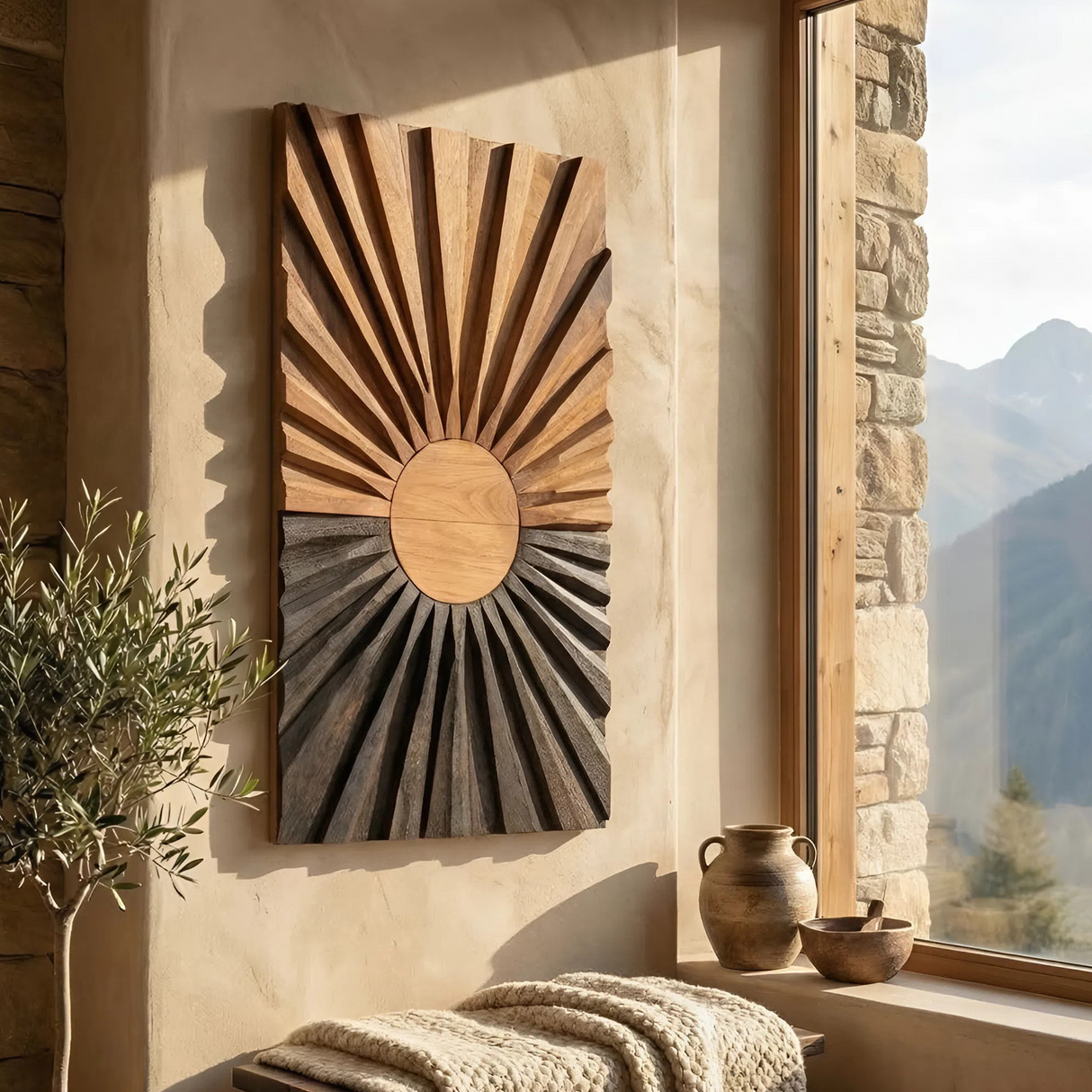 Modern Sculptural Wall Sculpture For Entryway Accent