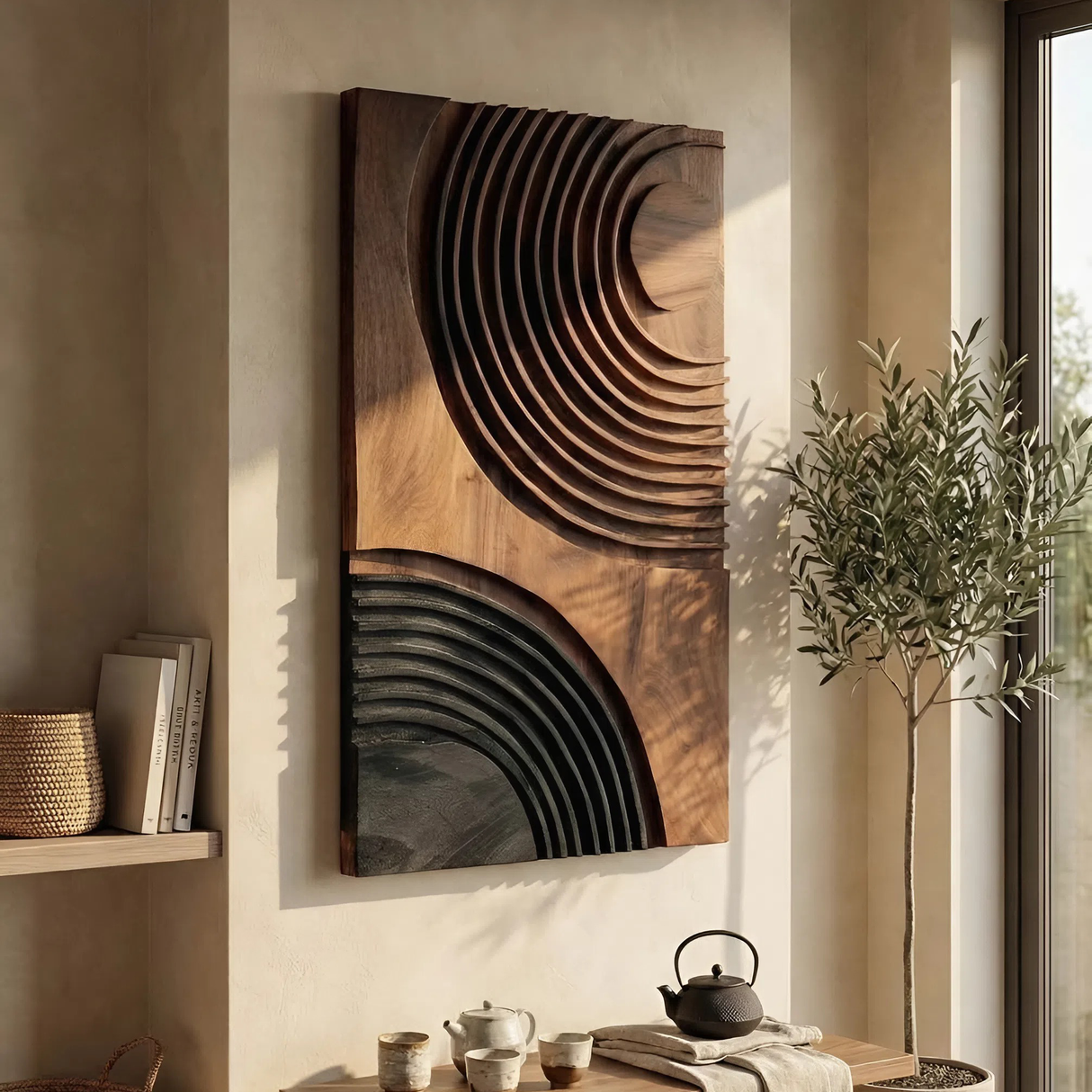 Modern Abstract Wall Art Panel For Dining Room Display