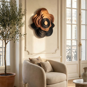 Mid Century Sculptural Wall Art Panel For Living Room Display