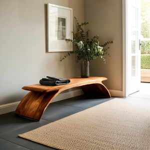 Modern Curved Bench For Hallway Seating