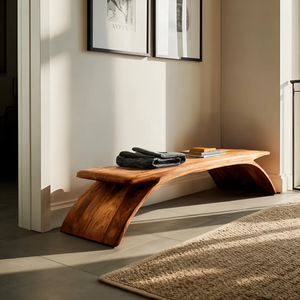 Modern Curved Bench For Hallway Seating
