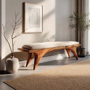 Organic Sculptural Bench For Hallway Furniture