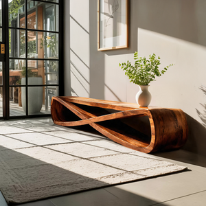 Infinity Sculpture Bench For Entryway Or Hallway