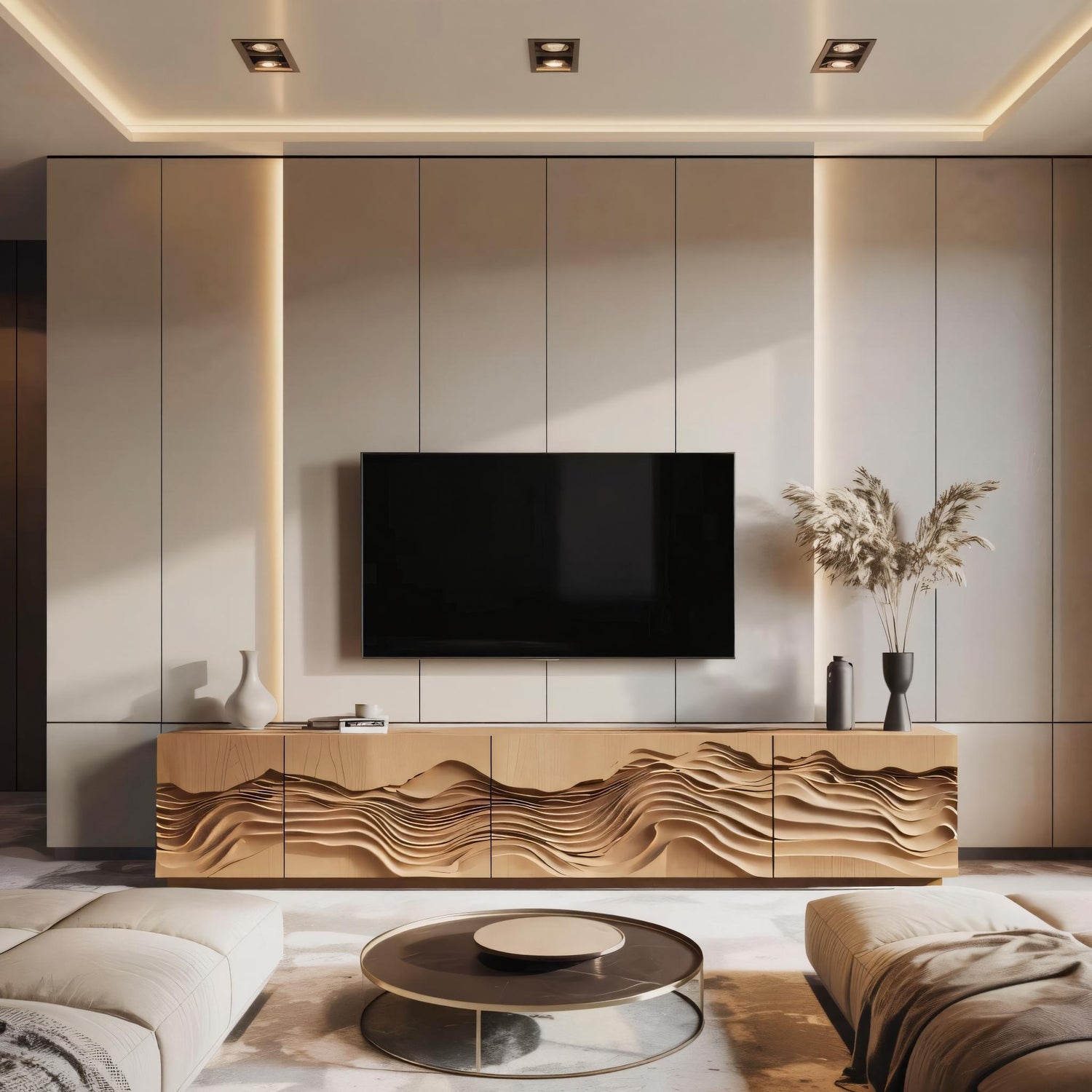 Mid Century TV Console Table For Living Room Design