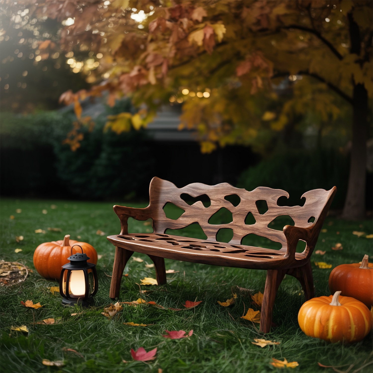 Mid Century Wooden Bench For Living Room Furniture Decor