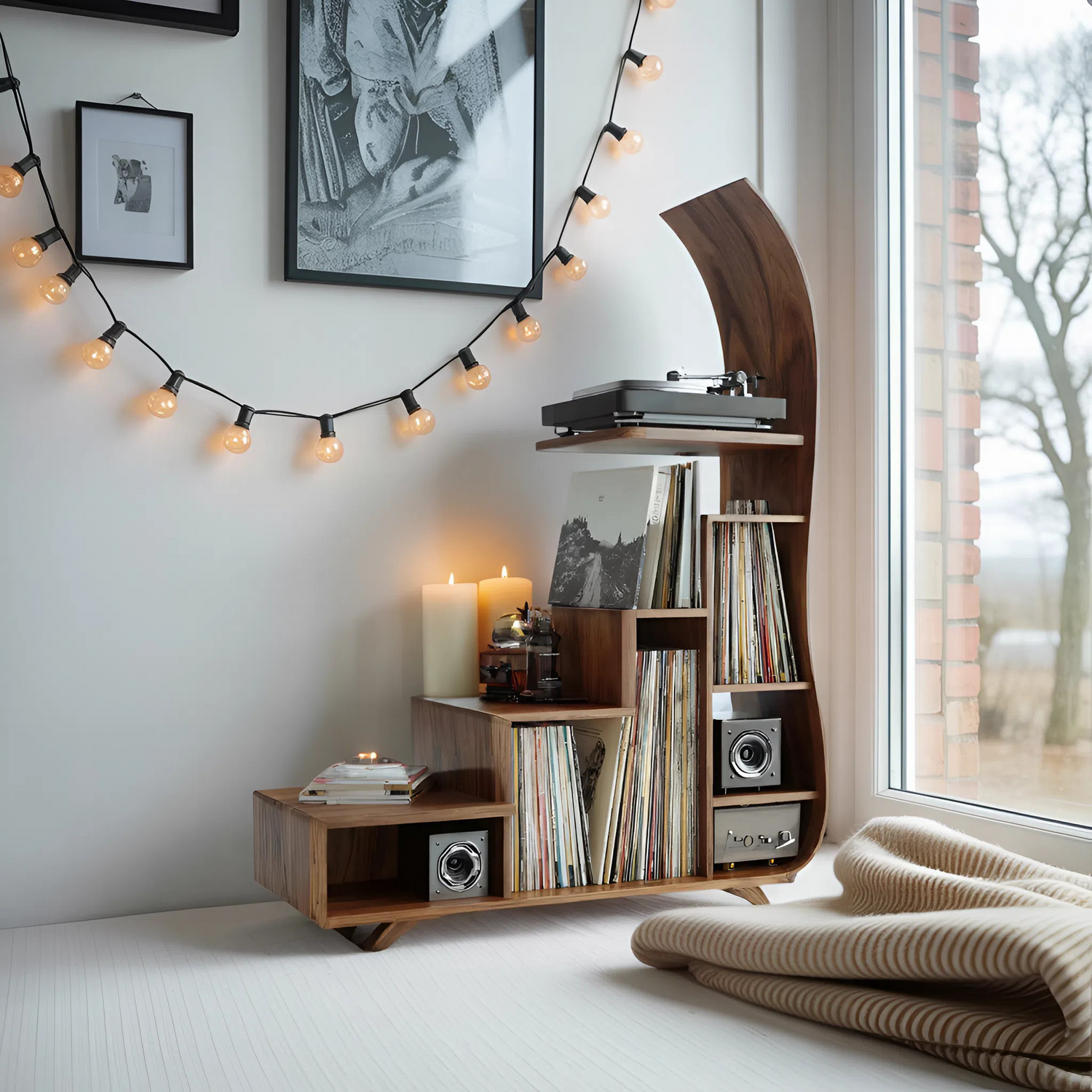 Mid Century Record Stand For Furniture Decor Holiday Edition