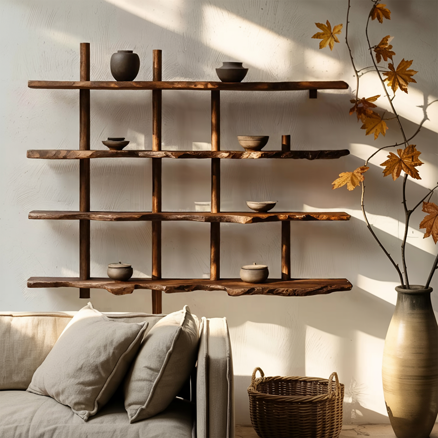 Floating Shelf In Farmhouse Style For Living Room Display