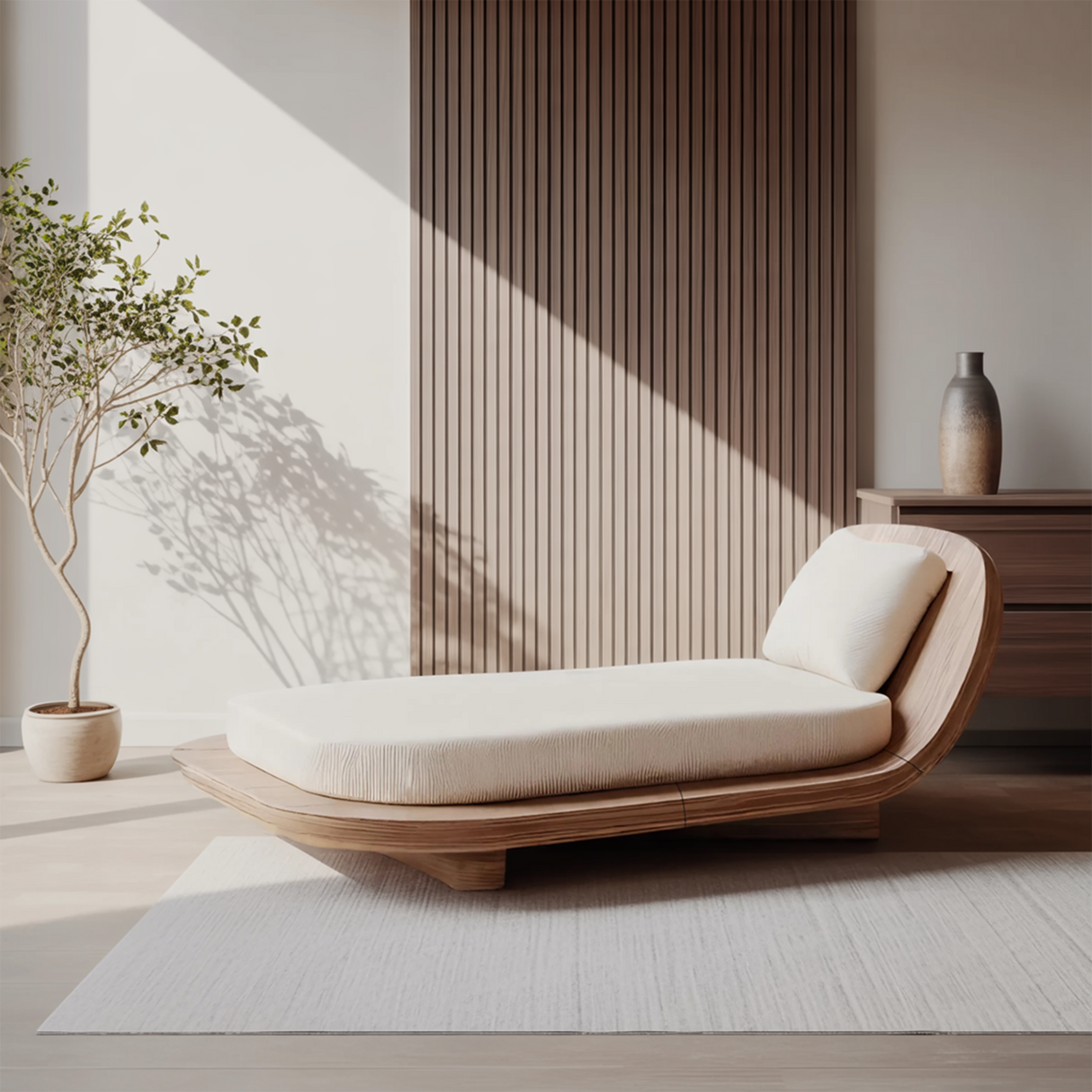 Handcrafted Wooden Daybed For Patio Furniture And Outdoor Decor