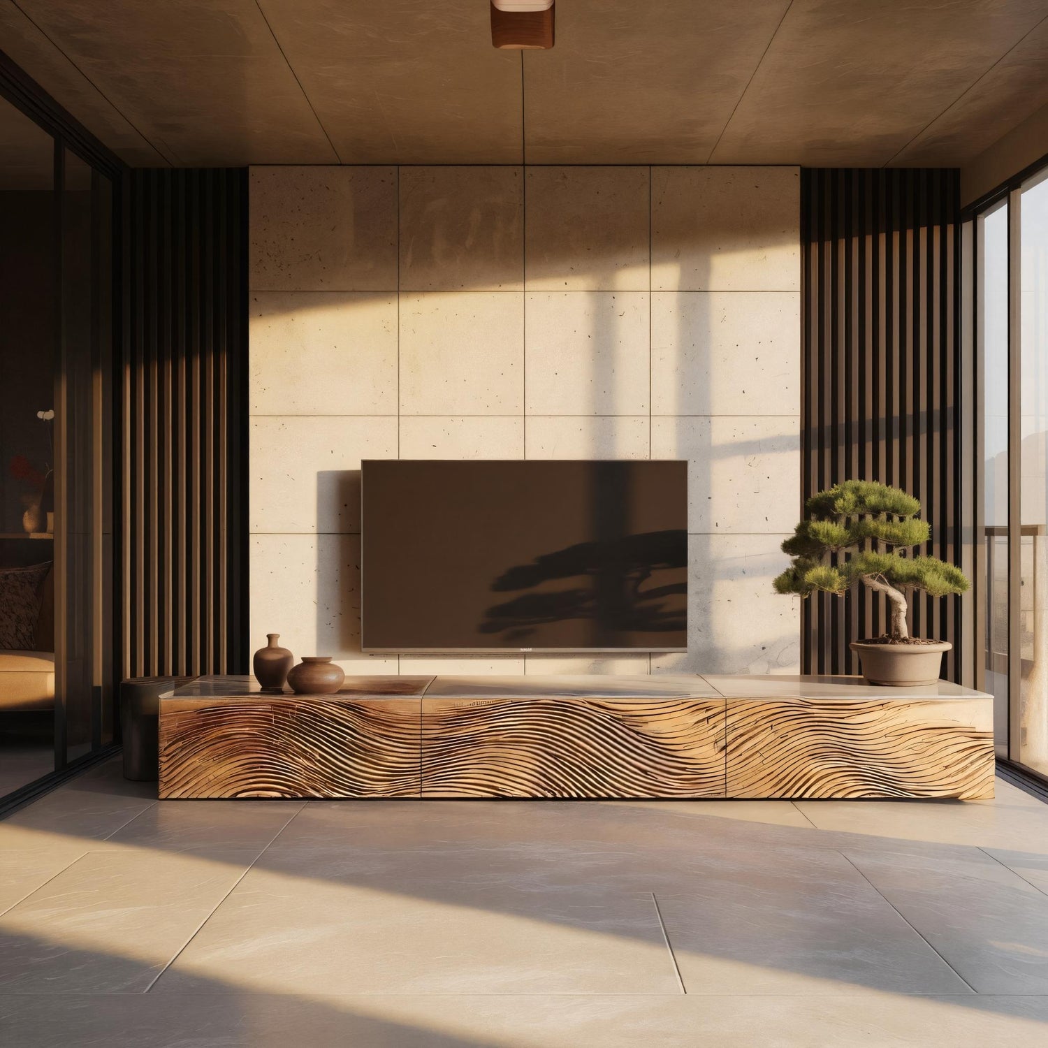 Handcrafted TV Console For Living Room Decor