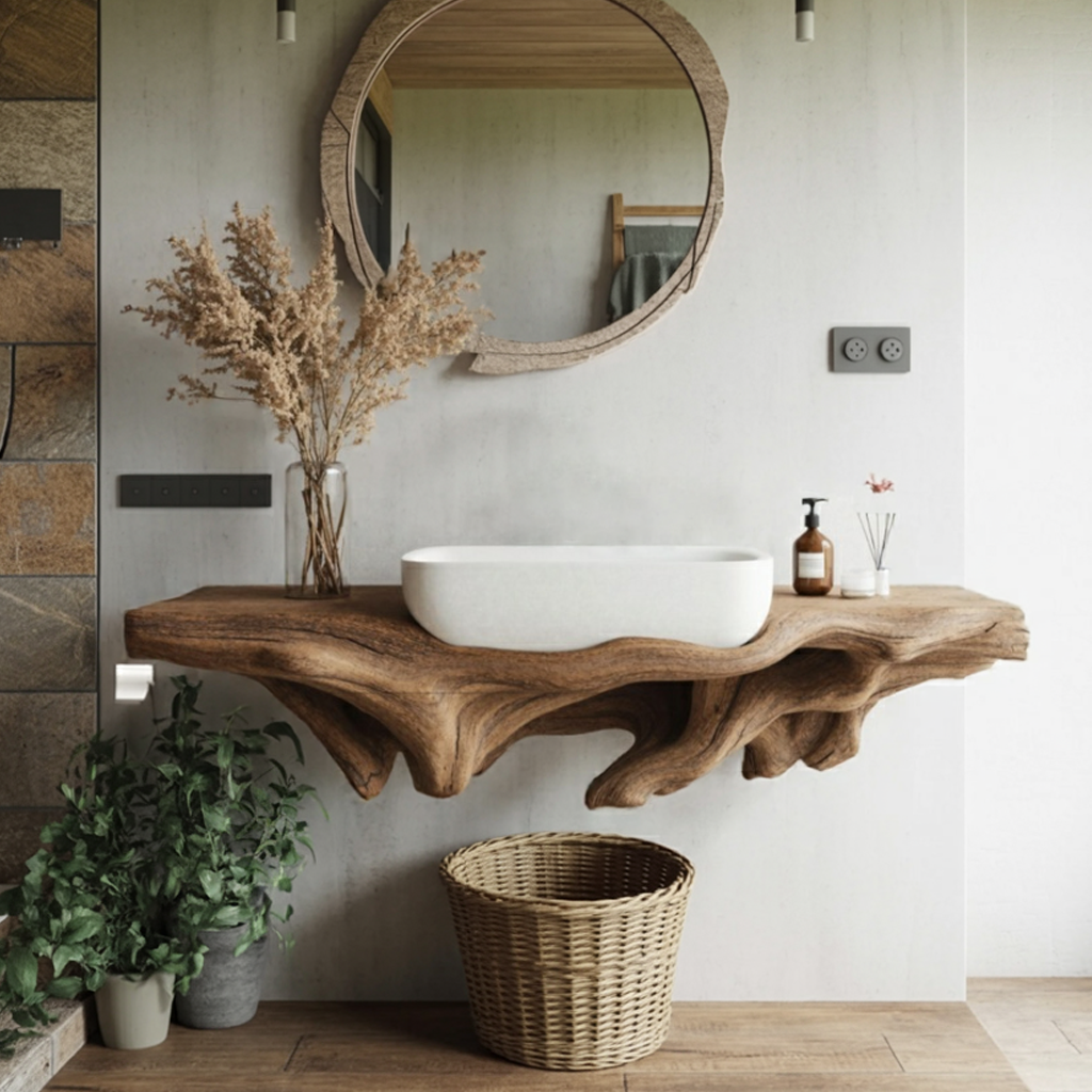 Farmhouse Bathroom Shelf Wall Mount For Storage