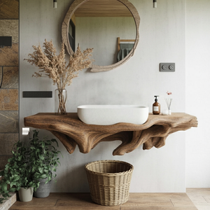 Farmhouse Bathroom Shelf Wall Mount For Storage