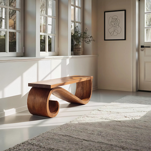 Organic Sculptural Bench For Entryway Or Living Room