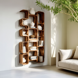 Modern Bookshelf With Integrated Compartments For Living Room