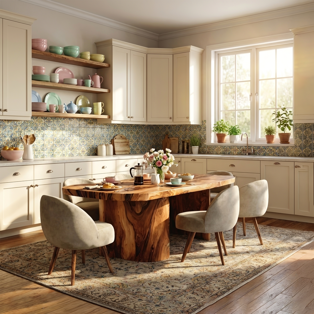 Modern Dining Table With Unique Base For Luxury Interiors