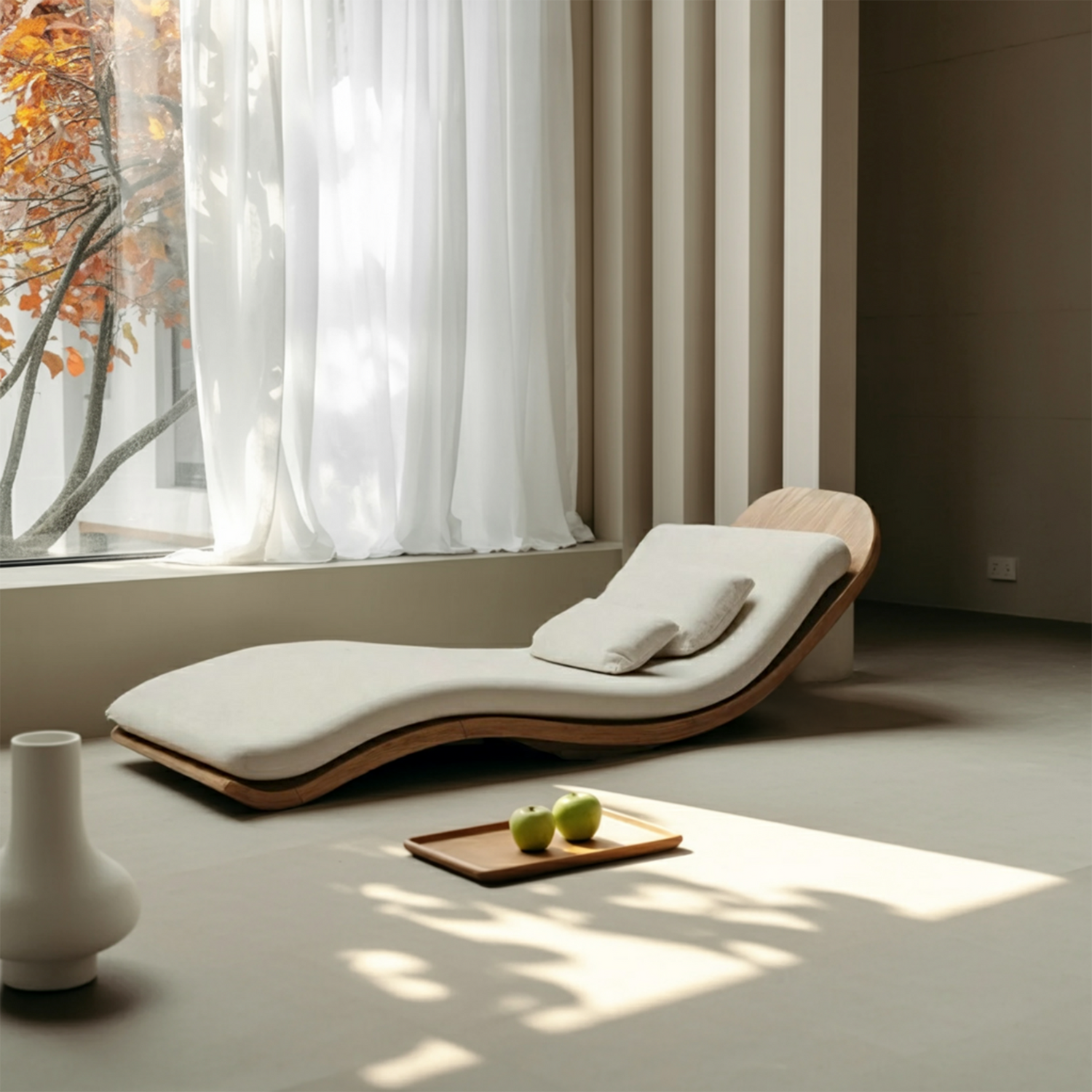 Rustic Wooden Daybed For Patio Furniture And Outdoor Garden Decor