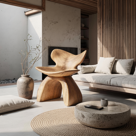 Rustic Accent Chair For A Relaxing Outdoor Space