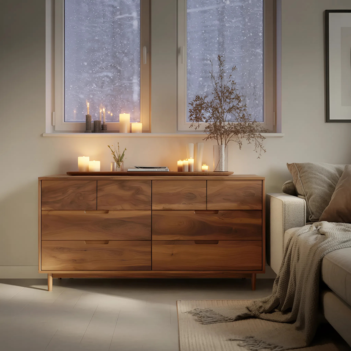 Modern Grain Sideboard For Bedroom Or Living Room