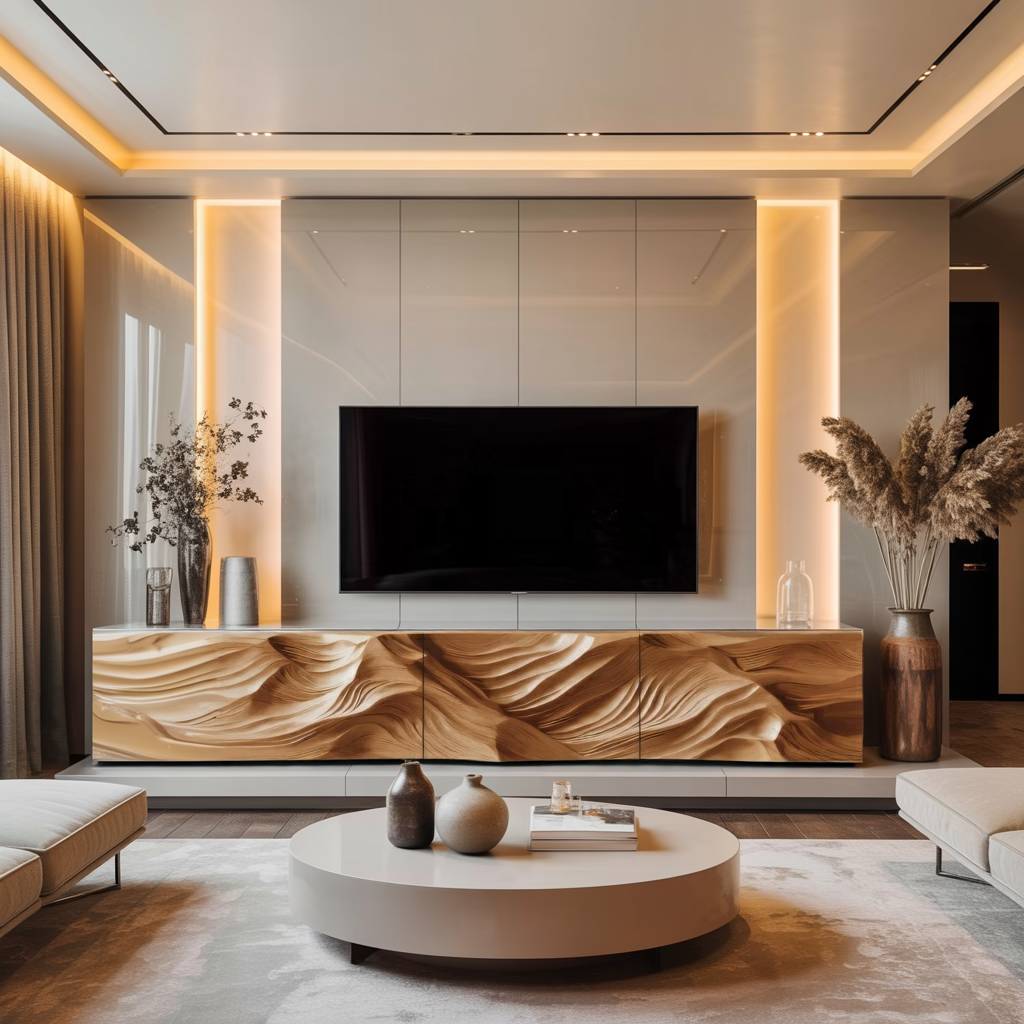 Farmhouse TV Cabinet For Cozy Living Room Decor